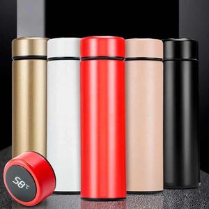 กระติกเก็บความร้อนสูญญากาศ500มล. แสดงอุณหภูมิ304สแตนเลสขวดน้ำร้อนของฉันเดินทางแก้วชานมแก้วรักษาอุณหภูมิ - Product Image 4