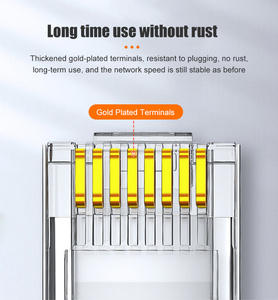 निर्माताओं की आपूर्ति 8p8c आयरन खोल से अधिक पांच श्रेणियों सुपर छह परिरक्षित क्रिस्टल सिर RJ45 gigabit क्रिस्टल सिर - Product Image 5
