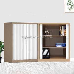 <span class=keywords><strong>Armoire</strong></span> à portes coulissantes en métal de couleur gris noir <span class=keywords><strong>armoire</strong></span> de classement en acier à 4 étagères - Product Image 3