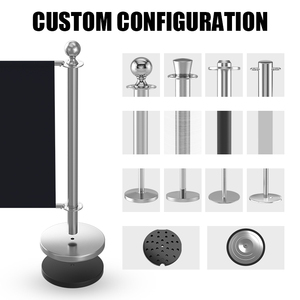 Barriera per Gestione Folla con Banner Pubblicitario Retrattile per Esterni, Recinzione per Attività e Controllo Code - Product Image 2
