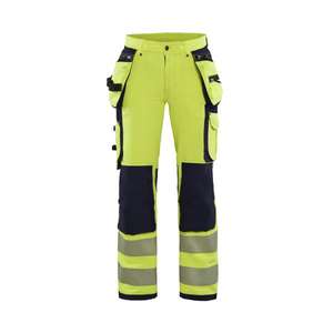 BLAKLADER - 719716423389D24 Pantalon haute visibilité pour femme avec stretch dans les 4 sens Jaune/Bleu marine-EAN 7330509729557 HI-VIS WORKWEAR - Product Image 1