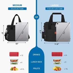 Custom Logo <b>Soft</b> Oxford Large Shoulder Cooling Tote for Food Storage Picnic Wine Bottle <b>Box</b> Thermal Insulated Lunch Cooler Bags - Product Image 3