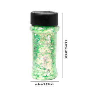 Fabrika toptan kozmetik Glitter toz altıgen PET toplu holografik Glitter karışık tıknaz Glitter toz el sanatları için 24 renkler - Product Image 6