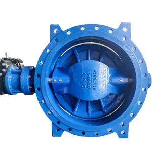 Ductile iron Double Eccentric Flange DN1600 Butterfly Valve for water treatment with Electric/Hydraulic/Penuematic/Manual