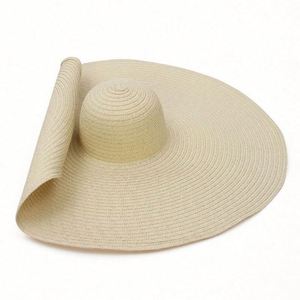 Wide Brim Hat <b>Sunscreen</b> Folding Floppy Sun Straw Hats Summer Women Beach Hats - Product Image 4