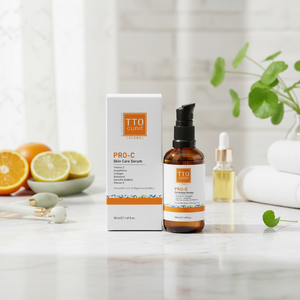 Suero Facial Blanqueador Antienvejecimiento TTO Clinic Pro C 50ml con Vitamina C, Colágeno y Glutatión para una Piel Radiante, Suave y Saludable - Product Image 3