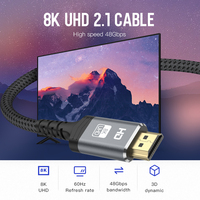 Câble vidéo UHD 2.0 vers VGA UNIEAN, vente en gros d'usine, 2M 3M, 48 Gbps, 60 Hz, plaqué or, 8K 4K, pour TV
