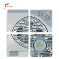 Ventilateur de boîte carré de 12 pouces avec minuterie mécanique, contrôle de vitesse et grille de sécurité