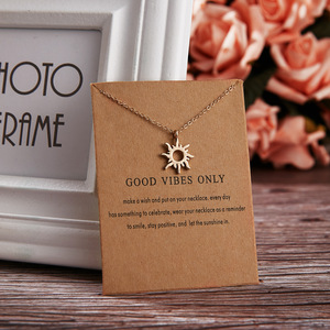 Collar de Moda Creativo para Mujer, Joyería Chapada en Oro, Dijes con Amuletos para la Buena Suerte, <span class=keywords><strong>Karma</strong></span> y Deseos, Estilo Moderno para Damas y Chicas - Product Image 2