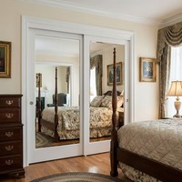 Porte intérieure pré-montée en bois massif, panneau standard Amérique du Nord, style Shaker, vitrée dépolie, apprêt blanc, moderne, pour salon et villa
