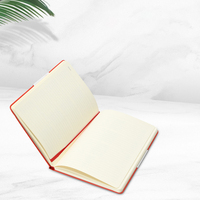 Housse rigide en cuir pu avec logo personnalisé pour journal portable, fourniture de bureau, couverture personnalisée A4/A5/B5, avec bande élastique
