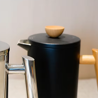 Cafetière à filtre double couche en acier inoxydable 304 pour infusion à la française, bouilloire à thé multifonctionnelle pour usage domestique