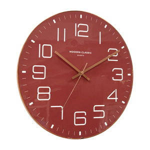14 Inch Mới Đơn Giản Đồng Hồ Thời Trang Vòng Tùy Chỉnh Trang Trí Lớn Màu Đỏ Bắc Âu Đồng Hồ Treo Tường Hiện Đại Thiết Kế Quà Tặng Cho Phòng Khách - Product Image 2