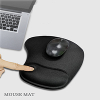 Tapis de souris ergonomique blanc, noir, pour Gamer, avec coussin de Gel, soutien de poignet pour clavier et tapis de souris