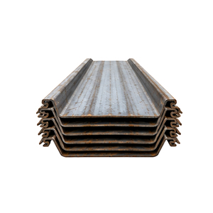 Fournisseurs de palplanches auxiliaires d'angle haute <span class=keywords><strong>pression</strong></span>, palplanches en acier profilé à froid de type U, profilé en acier de type 2, profil U de 6m, 9m, 12m - Product Image 1