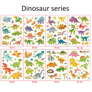 Kits de tatuaje temporal de oro de dinosaurio espacial de animales de dibujos animados <span class=keywords><strong>para</strong></span> <span class=keywords><strong>niños</strong></span> al por mayor pegatina impermeable <span class=keywords><strong>para</strong></span> <span class=keywords><strong>niños</strong></span> - Product Image 5