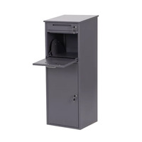 Boîte aux lettres de livraison de colis résidentielle autoportante en métal grande capacité, étanche, pour appartement