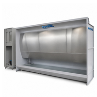 Cabine de peinture à rideau d'eau pour fabricant de meubles, cabine de peinture pour produits en bois avec filtration par rideau d'eau