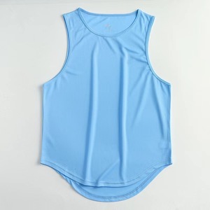 Gilet d'été léger pour <span class=keywords><strong>homme</strong></span>, coupe ample, à manches courtes, sportif, antibactérien, en polyester, pour la course et le fitness, couleur unie - Product Image 2