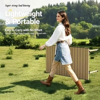 Ensemble table et chaises pliantes en métal durable pour l'extérieur, design moderne, idéal pour le camping, la randonnée, les pique-niques, les cours et les parcs