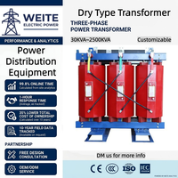 Transformateur de distribution électrique triphasé à sec longue durée de vie 500 kVA 800 kVA 400 V 10 kV 50/60 Hz en aluminium et cuivre haute tension