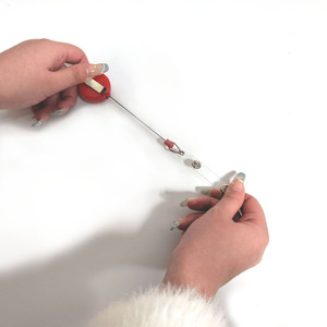 Custom Plastic Round ID Card Name Badge Holder Retractable 65cm Length Pull <b>Nurse</b> Badge Reel Keychain With Clip - Product Image 5