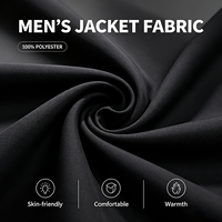 Veste en polyester pour homme, noire, style utilitaire, fermeture éclair sur le devant, poches à rabat avec boutons pression, sangle à boucle, boucle de manche, détail de col, streetwear tendance