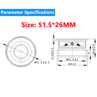 Haut-parleur multimédia large bande 52 mm 4 ohms 5W à aimant externe en PU pour appareils audio Bluetooth, vente en gros d'usine, ROHS & CE