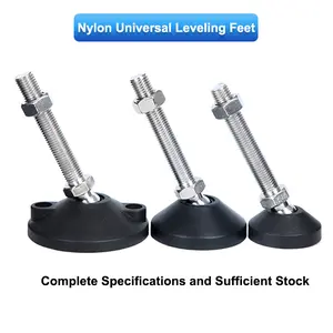 Universal Adjustable Feet M8 Swivel Leveling Foot Stainless Steel 304 Furniture Legs With Nylon Base Dia 50mm