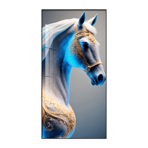 Decoración de entrada pintura caballo corriendo Animal póster tamaño grande lienzo impresión imagen pared arte cristal porcelana pintura - Product Image 6