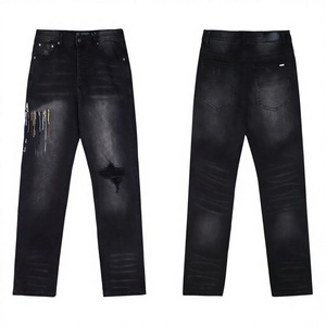 Tendências <span class=keywords><strong>2026</strong></span> Marca de Alta Qualidade <span class=keywords><strong>Jeans</strong></span> de Designer Luxuoso Amiriy Calças Hip Hop <span class=keywords><strong>Jeans</strong></span> de Denim Rasgado Estilo Streetwear Masculino - Product Image 3