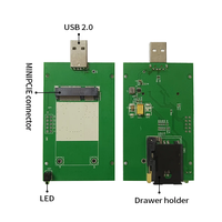 Bandeja de tarjeta MINIPCIE a USB 2.0 compatible con cajas opcionales para 4G EC25 EG25 NL668