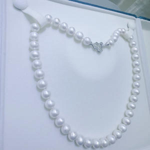 Collier de perles d'eau douce Zhuji, 8-9 mm, rond, presque sans défaut, luxe léger, accessoires en argent pur, cadeau pour la fête des mères - Product Image 3