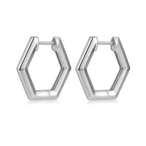 Pendientes hexagonales chapados en oro de 18 quilates minimalistas para Milskye INS delicados de alta calidad al por mayor nueva tendencia fabricantes de joyería - Product Image 5