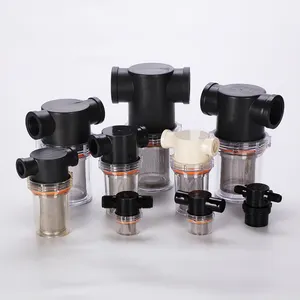 Plastic 1/4" 1/2" 3/8" 3/4" 1" 1 1/4" 1 1/2" NPT Female Male Inlet Outlet Water Sediment Inline Filter Strainer for Irrigation