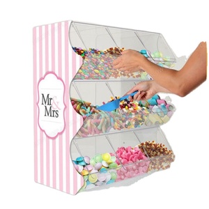 GlowDisplay Acryl Stapelen Pick en Mix Dispensers Zoete Display Bruiloft Container Stand Snoep Bins