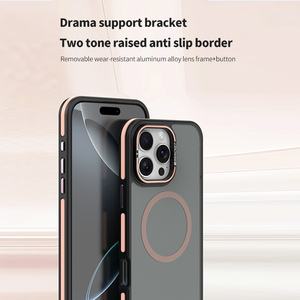 เคสโทรศัพท์มีกระดุมแม่เหล็กสำหรับ <span class=keywords><strong>iPhone</strong></span> 17 16 PRO MAX 15 <span class=keywords><strong>PLUS</strong></span> 14 13 12 11เคสกรอบเลนส์อลูมิเนียม - Product Image 6