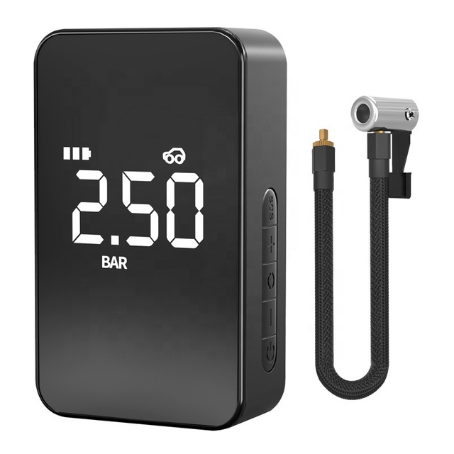 LED Light Air Pump Compressor Pump Power Bank Electric High Pressure Portable Car Air 6000mAh Motorcy Tyre Inflator Air Pump