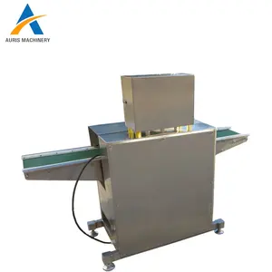 Electric automatic pork skin slicing cutting machine fresh chicken pig skin meat strip cutter maker machine