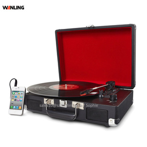 <span class=keywords><strong>Tocadiscos</strong></span> Retro OEM/ODM con Bluetooth, Maletín, 3 Velocidades, Fonógrafo, USB, SD, con <span class=keywords><strong>Altavoces</strong></span> Estéreo - Product Image 1