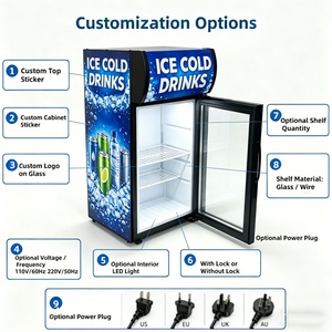 Mini-réfrigérateur portable Nuelead NE-25CL avec porte en verre transparent et serrure pour voiture et usage domestique - Product Image 4