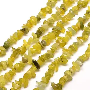 Ungeschnittene Chip Großhandel Edelstein Neuankömmling Perlen Zitrone Jade Chips Glatte Perlen