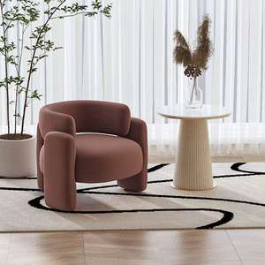 Ensemble de fauteuil lounge et de bureau d'accueil en cuir véritable, design moderne pour hôtel, salle à manger, chambre à coucher, salon - Product Image 3