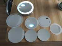 Grandes, petites, mini, rondes, sphériques, planes, décoratives, pour garage, circulation routière, feuilles de miroir en plastique ou en verre, convexe, concave, de 1 cm à 300 cm