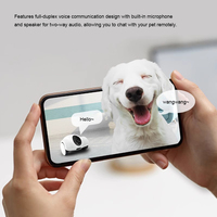 Distributeur de friandises pour chien 1080P Full HD Wifi Caméra 360 ° Déplacez-vous librement Application audio bidirectionnelle 30 jours de veille Robot pour animaux de compagnie Jouets