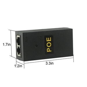 Adaptateur PoE compact 48V 0.5A avec ports LAN et PoE à LED actives pour caméra réseau, point d'accès sans fil – Fourniture OEM en gros - Product Image 1