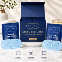 Compresse Chauffante Jetable Auto-chauffante pour Thérapie par Chaleur Humide, Patch Oculaire Anti-fatigue à la Vapeur avec Boîte Cadeau Personnalisée