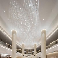 Lustre contemporain en cristal ANNO, design branche, éclairage personnalisé pour villa et escalier
