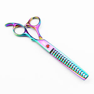 Juego de tijeras profesionales de peluquería y aseo para <span class=keywords><strong>mascotas</strong></span> 7 en 1 de acero inoxidable, kit de herramientas de corte de pelo para <span class=keywords><strong>mascotas</strong></span> y peluquería para el hogar C1001 - Product Image 4