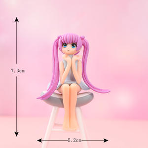 Ensemble de figurines d'<span class=keywords><strong>anime</strong></span> Sailor Moon, Usagi Tsukino et autres personnages assis sur des tabourets hauts avec diverses tenues pour la décoration - Product Image 4